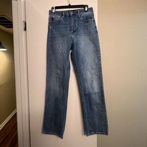 Just Black Denim High Rise Straight Leg Blue Jeans from Lulus
